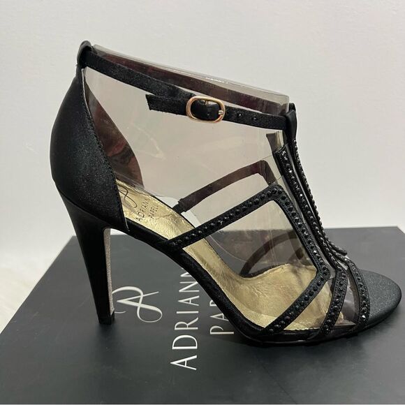 NIB Adrianna Papell Emilia Strappy Crystal Studded Heels -- 7.5M - Picture 3 of 12